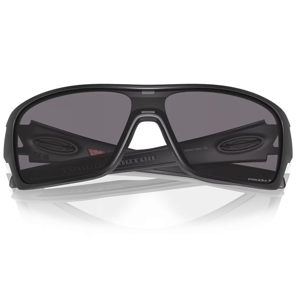 Oakley Turbine Rotor Sunglasses - Prizm Grey Polarized Lenses (Matte Black Frame)