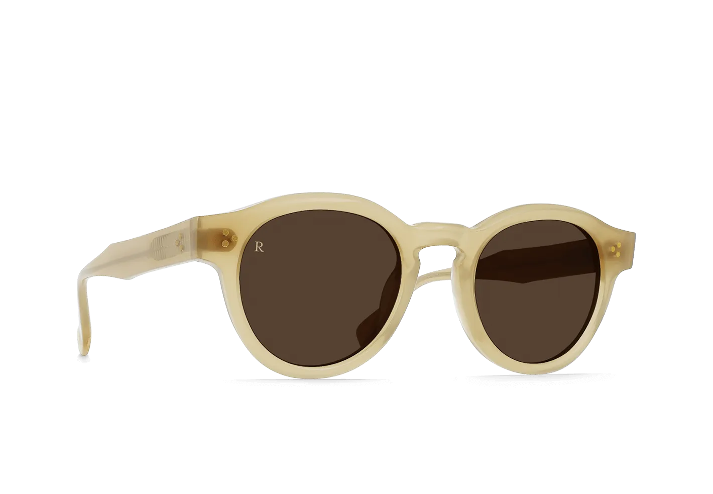 Raen Zelti Unisex Round Sunglasses - Villa/Vibrant Brown