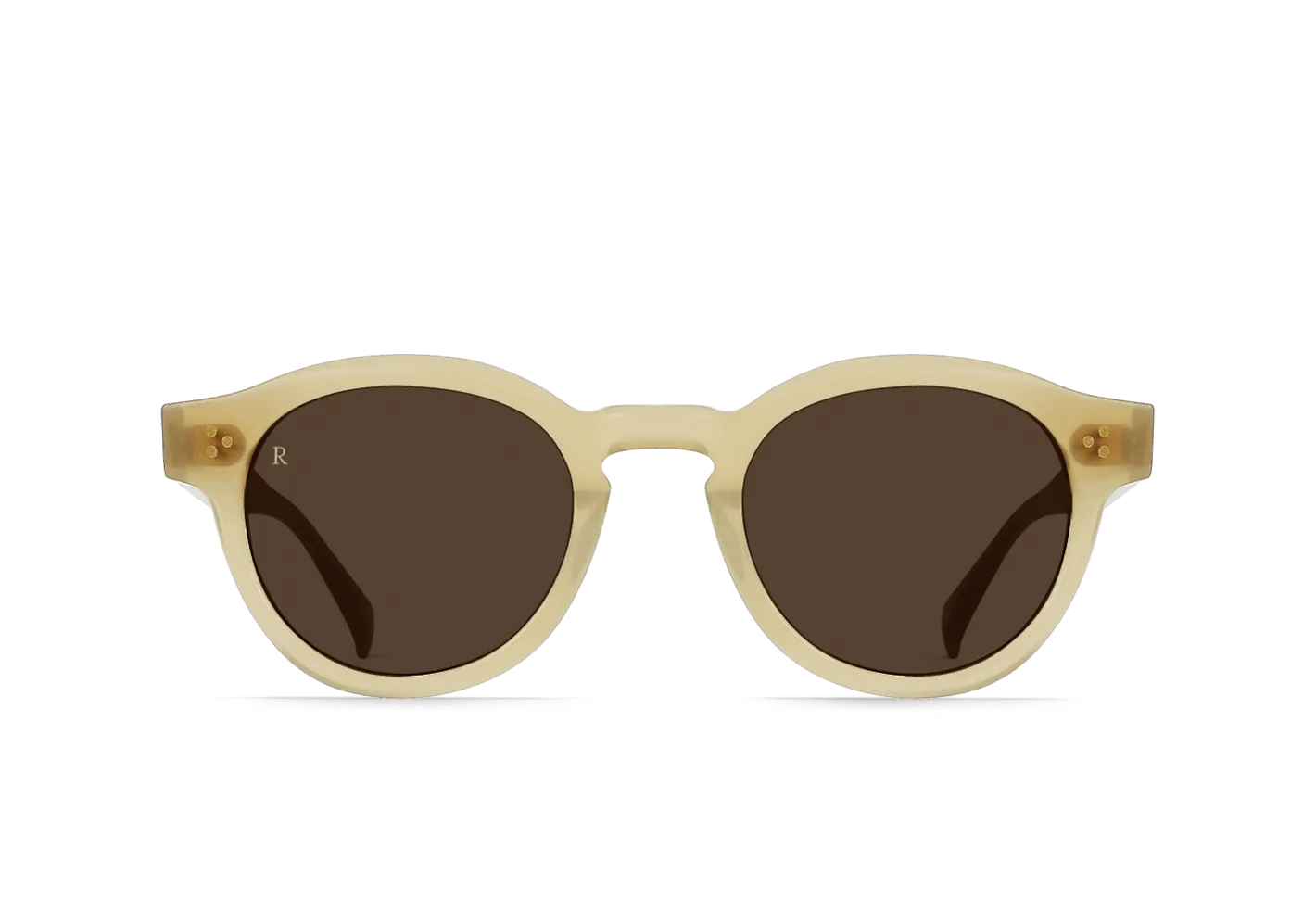 Raen Zelti Unisex Round Sunglasses - Villa/Vibrant Brown