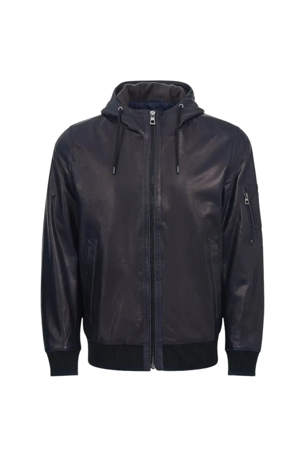 Rino Hooded Leather Jacket