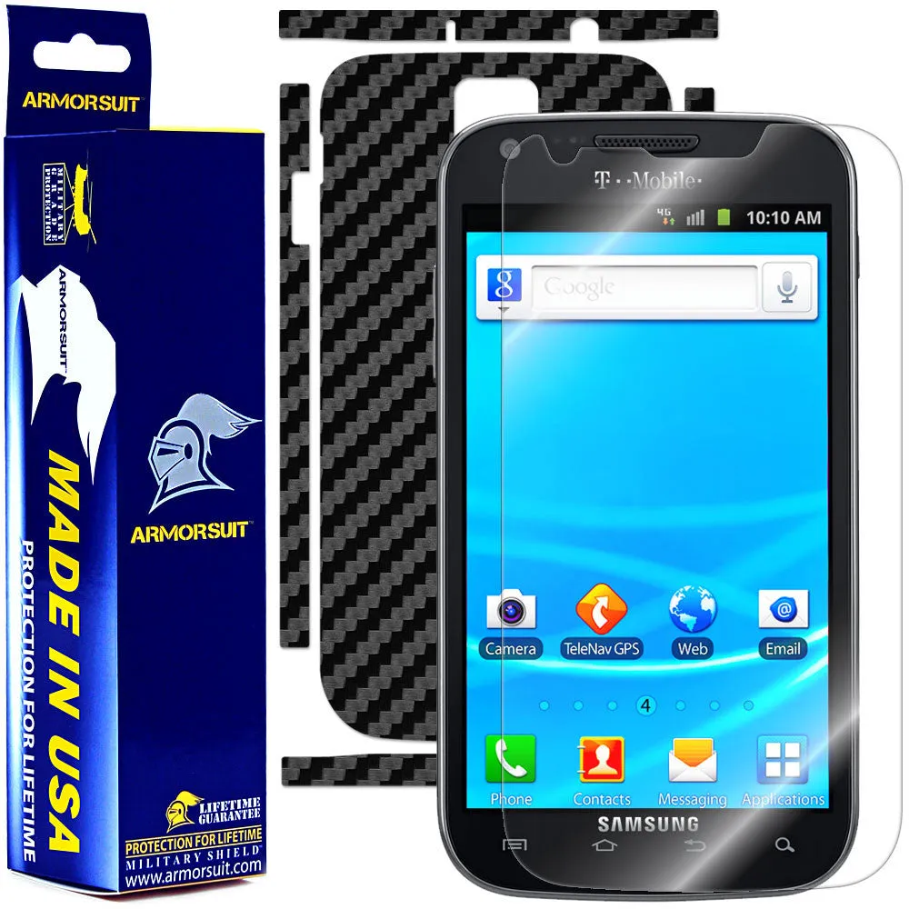 Samsung Galaxy S2/SII T-Mobile Screen Protector   Carbon Fiber Skin Protector