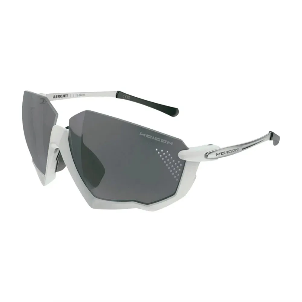 SCICON AEROJET TITANIUM METAL WHITE Sunglasses - MULTIMIRROR SILVER LENSES