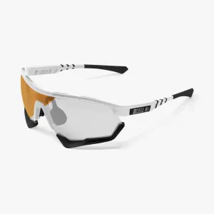 SCICON AEROTECH XL WHITE GLOSS Sunglasses - PHOTOCHROMIC BRONZE LENS