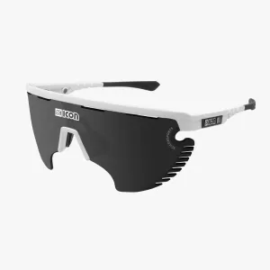 SCICON AEROWING LAMON WHITE GLOSS Sunglasses - MULTIMIRROR SILVER LENSES