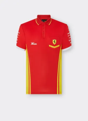 Scuderia Ferrari Hypercar Le Mans 2024 Men's Team Polo - Red