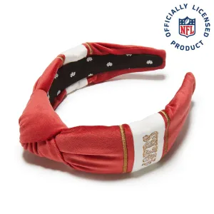 SF 49ERS EMBROIDERED LELE SADOUGHI X NFL RED KNOTTED HEADBAND