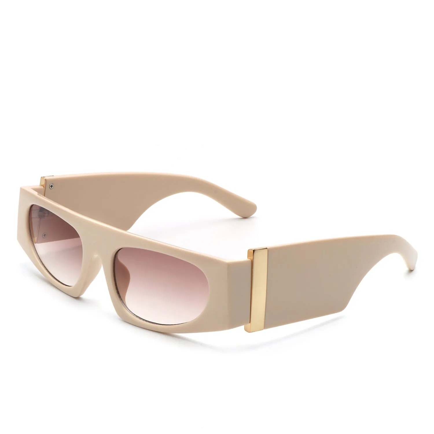 Starisle - Rectangle Chic Oval Lens Slim Fashion Sunglasses