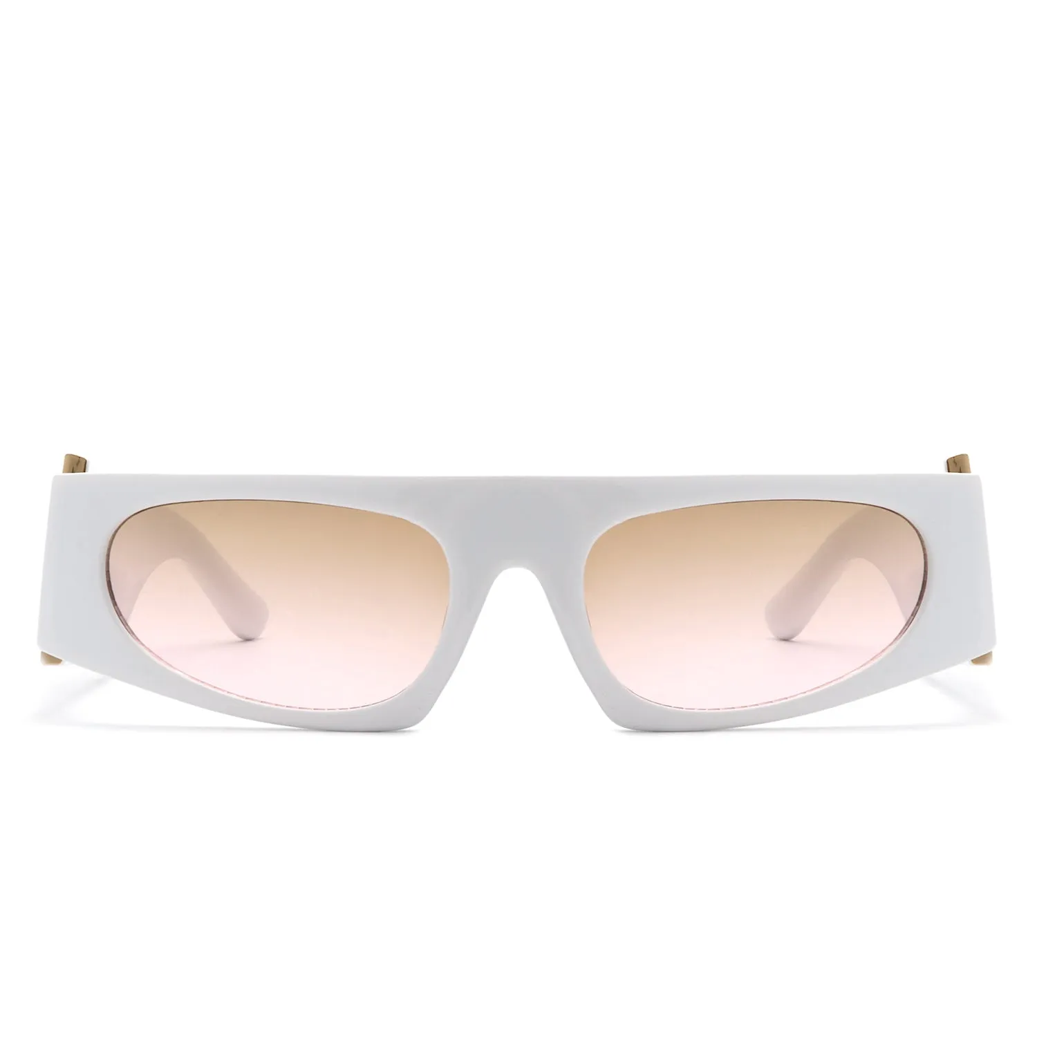 Starisle - Rectangle Chic Oval Lens Slim Fashion Sunglasses