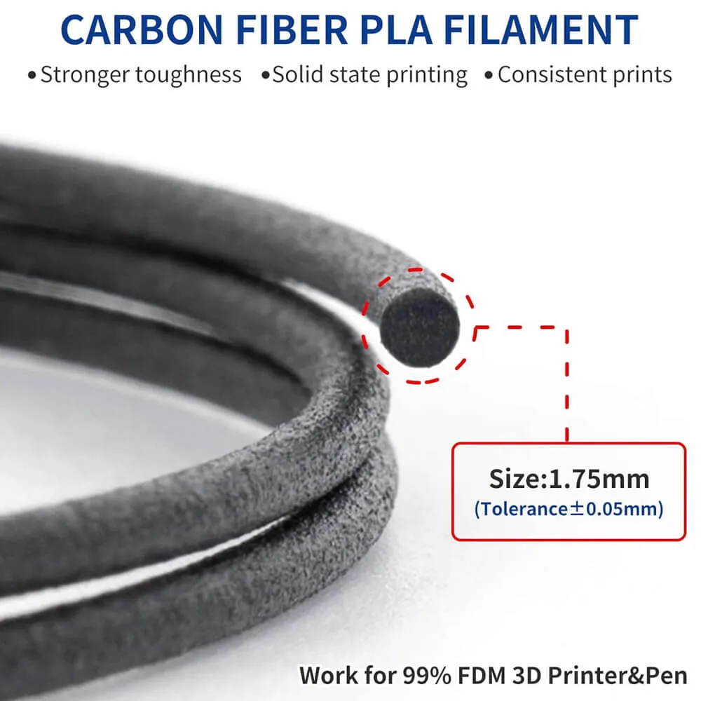 Tronxy 1.75mm Carbon Fiber PLA Filament for 3D Printing