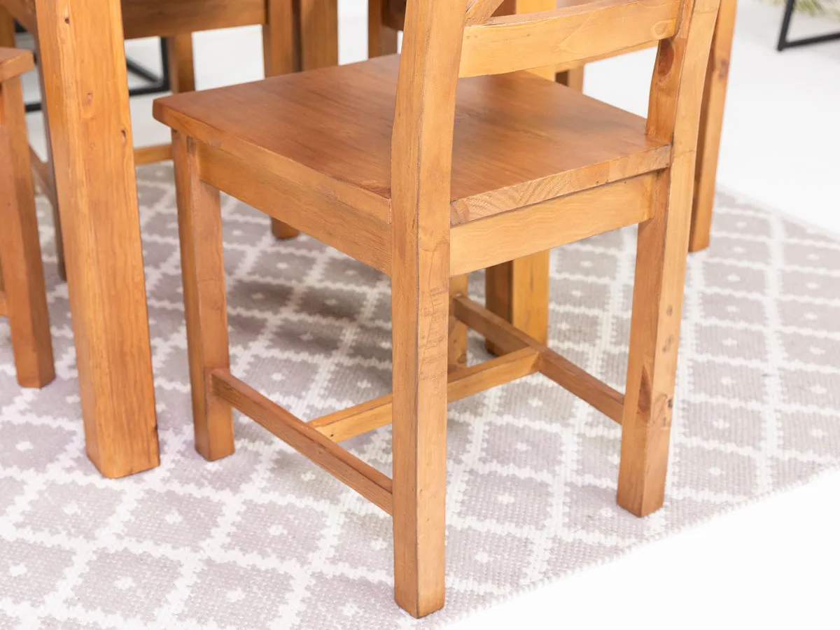 Tulsa Large Extendable Cross Leg Dining Table (180cm - 240cm) & Tulsa Cross Back Dining Chairs