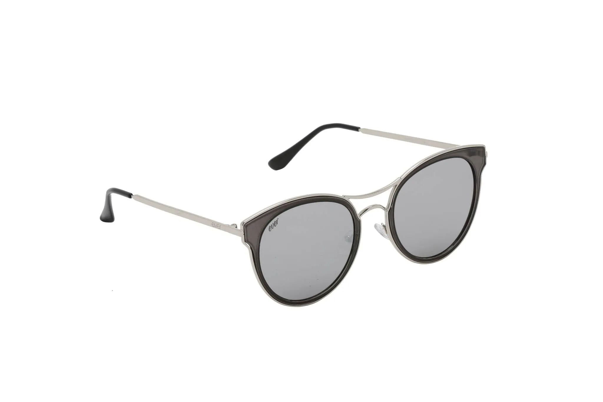 Unisex Round Acetate Semi Rimless Sunglasses