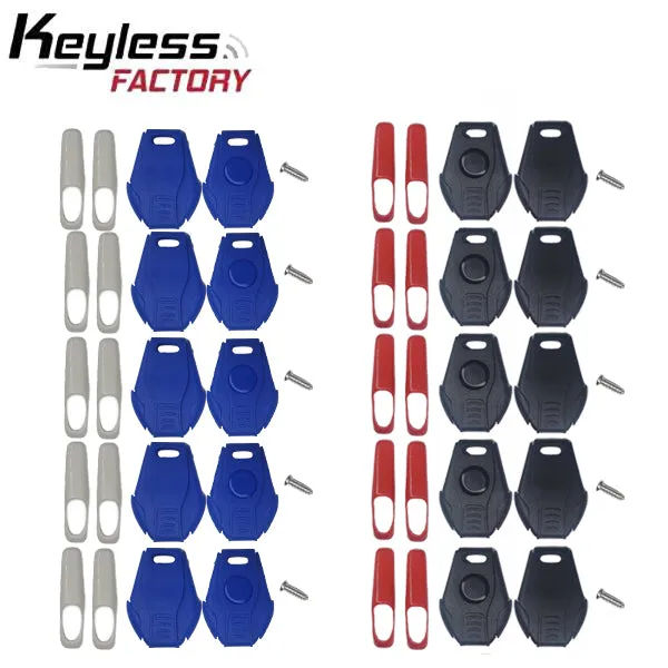 Universal Key Shell for Keydiy & Xhorse Blades - 10 Pack - 5 Red & 5 Blue - (AFTERMARKET)