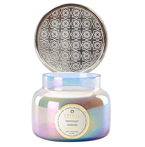 VEEDAA Midnight Jasmine Macaron Glass Soy Scented Candle (Burns 65 hours)