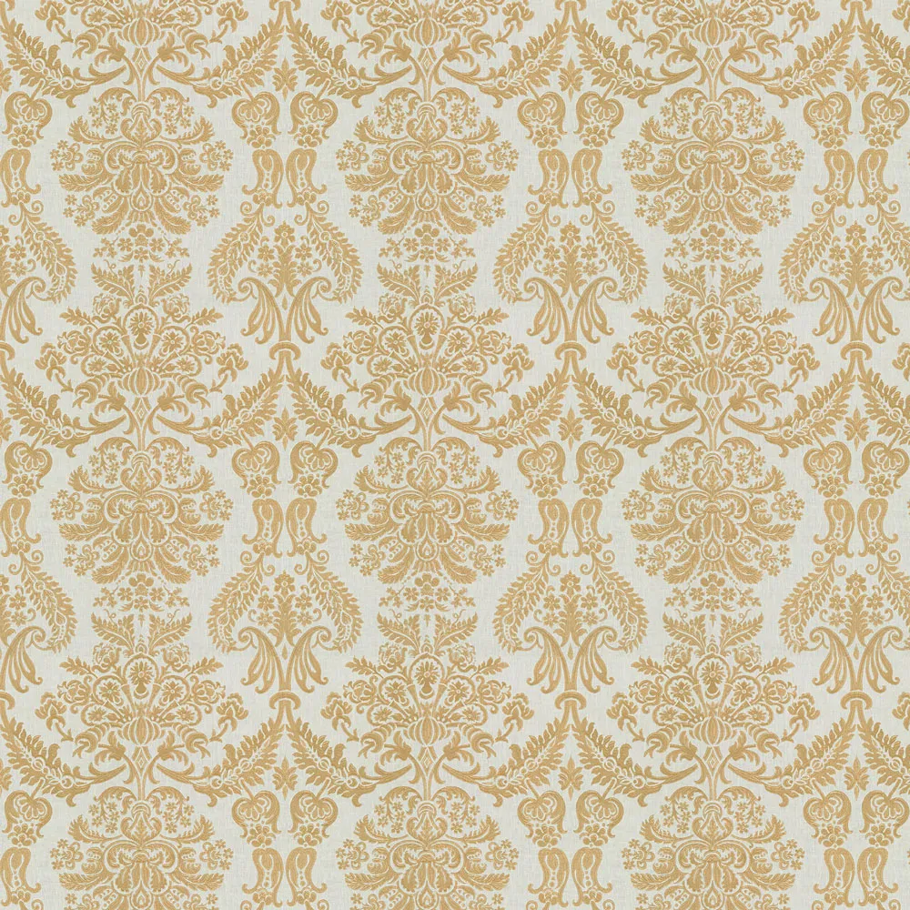 White Gold Embroidered Fabric